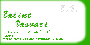 balint vasvari business card